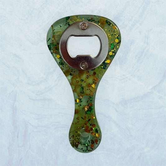 "Green Meadow" – Resin Bottle Opener / "Prato Verde" – Apribottiglie in Resina - agoaleyourguide   10.0